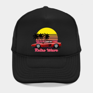 Retro wave Testa rossa Hat