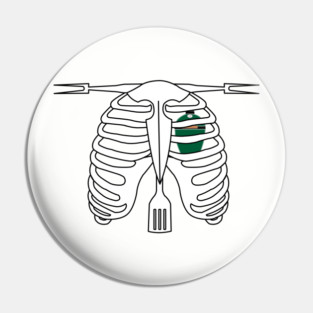 Big Green Egg  -  Love my Egg Ribcage Pin