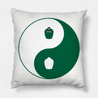 Big Green Egg Yin Yang Design Pillow