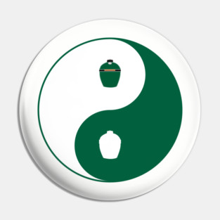 Big Green Egg Yin Yang Design Pin