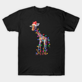 Giraffe Christmas Tree T-Shirt
