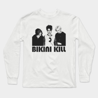 Bikini Kill 2 - Vintage Pencil Drawing Style Long Sleeve T-Shirt