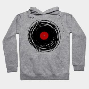 Spinning within with a Vinyl Record Oldies DJ! - Retro Vintage Design Hoodie