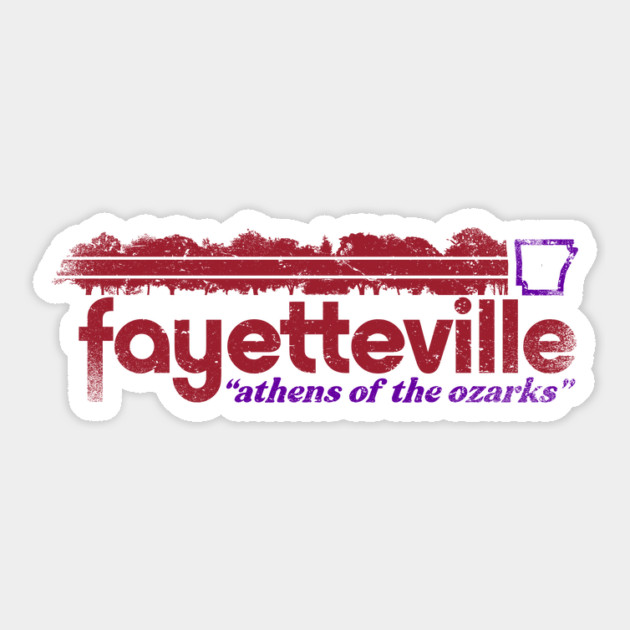 Fayetteville - Athens of the Ozarks Sticker by rt-shirts