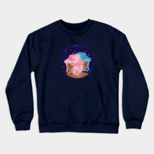 Twin girls as Gemini zodiac sign Crewneck Sweatshirt