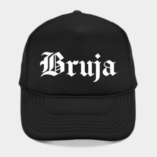 Bruja Gothic White Text Hat