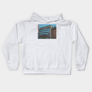 Modern Post-War Building, Hull, England Kids Hoodie