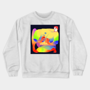 Lady With a Flower Crewneck Sweatshirt