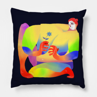 Lady With a Flower Pillow