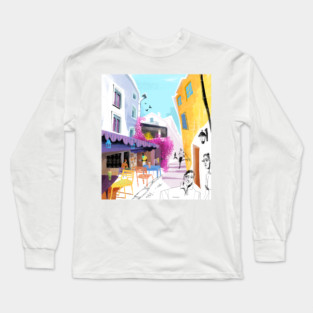 European Cityscape Long Sleeve T-Shirt