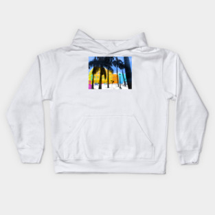 Tropical Cityscape Kids Hoodie