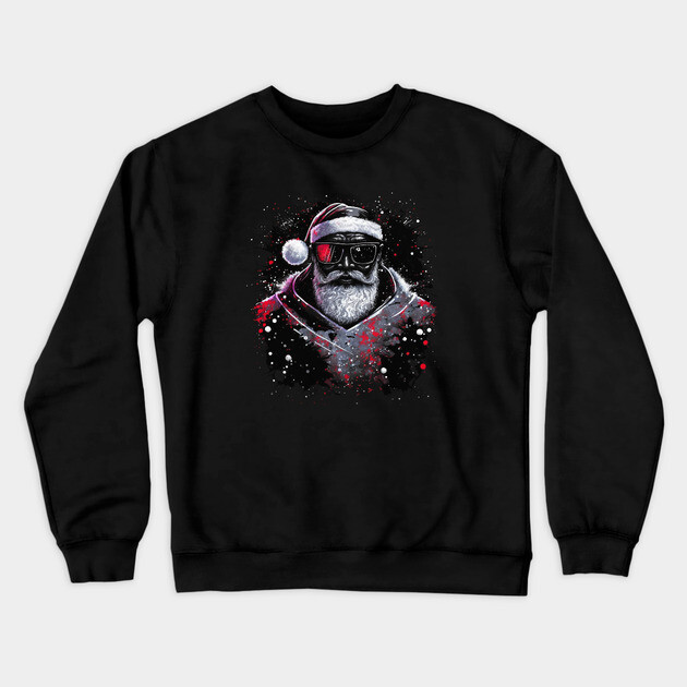 Black Santa, Santa Claus Crewneck Sweatshirt by UrbanLifeApparel