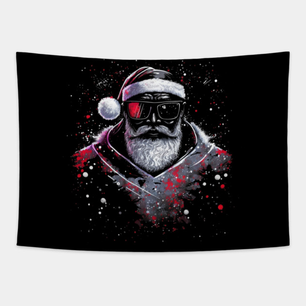 Black Santa, Santa Claus Tapestry by UrbanLifeApparel