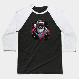 Black Santa, Santa Claus Baseball T-Shirt
