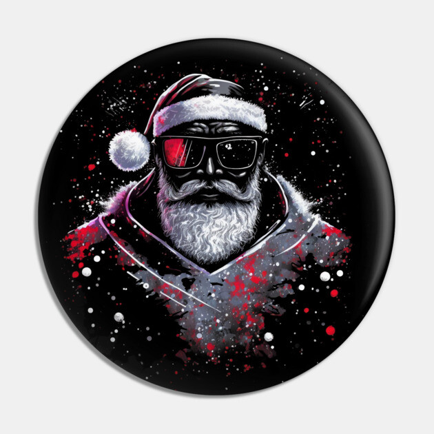 Black Santa, Santa Claus Pin by UrbanLifeApparel