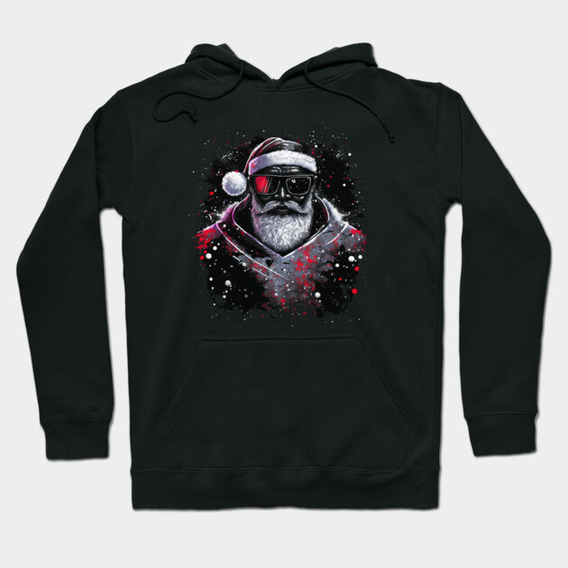 Black Santa, Santa Claus Hoodie by UrbanLifeApparel