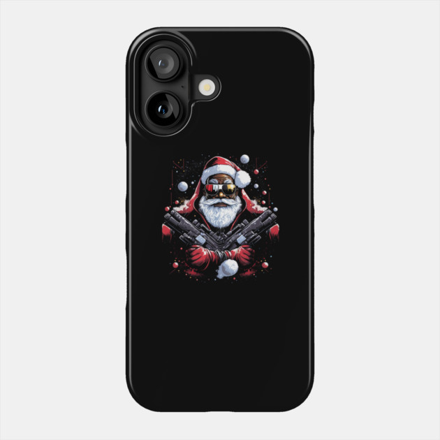 Hood Santa, Black Santa, Afro Santa, Black Christmas Phone Case by UrbanLifeApparel