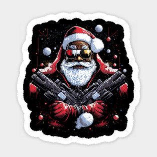 Hood Santa, Black Santa, Afro Santa, Black Christmas Magnet