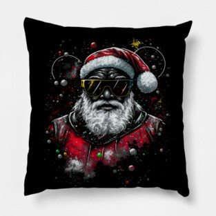Black Santa, Afro Santa, Santa Claus, Black Christmas Pillow