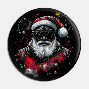 Black Santa, Afro Santa, Santa Claus, Black Christmas Pin