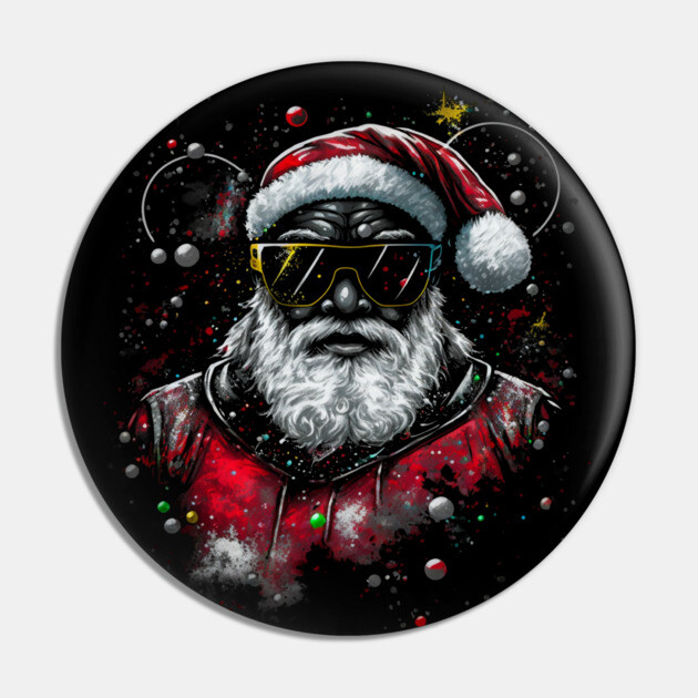 Black Santa, Afro Santa, Santa Claus, Black Christmas Pin by UrbanLifeApparel