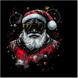 Black Santa, Afro Santa, Santa Claus, Black Christmas Posters and Art