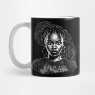 Black Girl with Braids, Black Girl Magic Mug