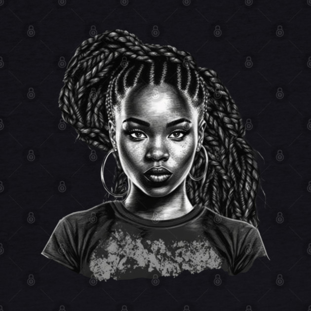 Black Girl with Braids, Black Girl Magic by UrbanLifeApparel