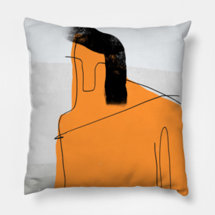 Abstract Human Figure Pillow