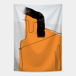 Abstract Human Figure Tapestry