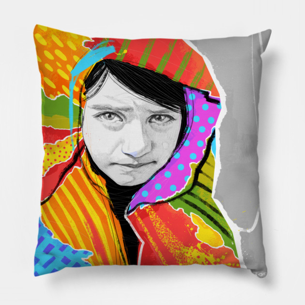 Arbitrary Borders Pillow by Tosik-Art