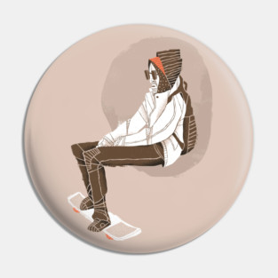 Skater in the Subway Pin