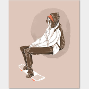 Skater in the Subway Posters and Art