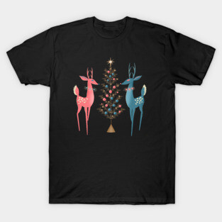 Midcentury Pink And Aqua Holiday At The North Pole T-Shirt