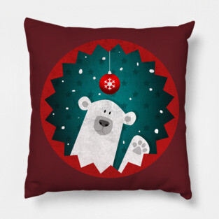 A Polar Bear Classic Christmas Pillow