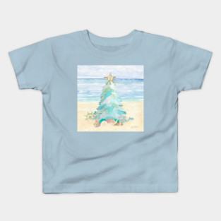 Coastal Seaglass Christmas Tree A Kids T-Shirt