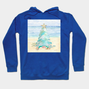Coastal Seaglass Christmas Tree A Hoodie