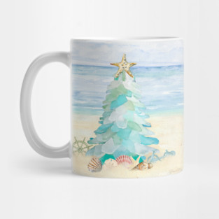 Coastal Seaglass Christmas Tree A Mug