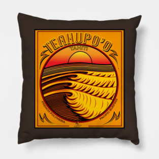 TEAHUPO'O TAHITI SURFING French Polynesia Pillow