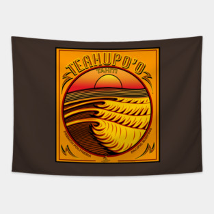 TEAHUPO'O TAHITI SURFING French Polynesia Tapestry