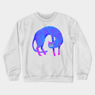 Psychedelic Crypto Cat Crewneck Sweatshirt