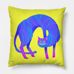 Psychedelic Crypto Cat Pillow