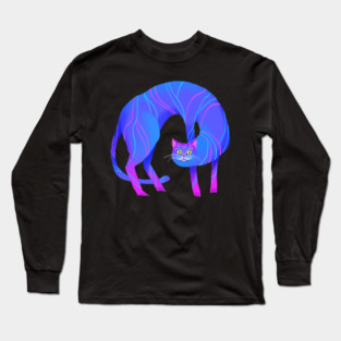 Psychedelic Crypto Cat Long Sleeve T-Shirt