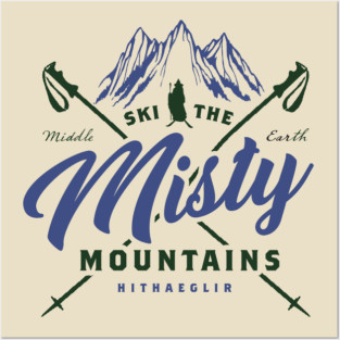 Misty Mountains Posters and Art