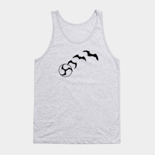 Bat Mitsudomoe black Tank Top