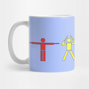 Taiko People rainbow w border Mug