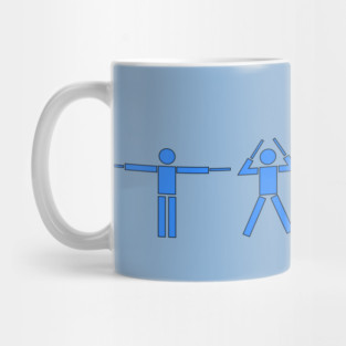 Taiko People blue w border Mug