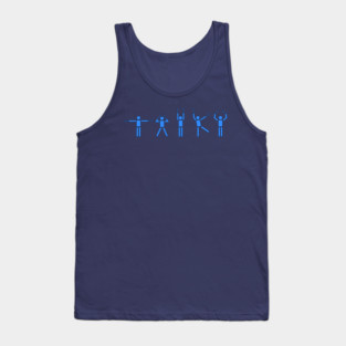 Taiko People blue w border Tank Top