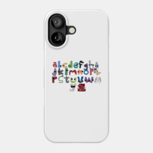Villain lowercase letters a-z abcz Boys Evil Alphabet Lore Phone Case