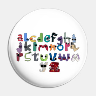 Villain lowercase letters a-z abcz Boys Evil Alphabet Lore Pin